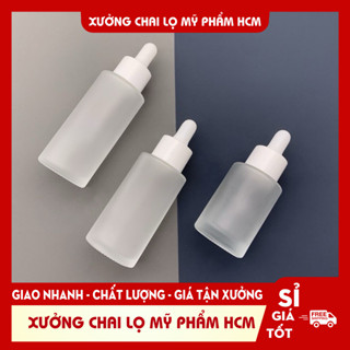 Lọ Chiết Serum Thủy Tinh Phun Mờ Cao Cấp Nắp Bóp Nhỏ Giọt 20M/30ML Dùng Chiết Mỹ Phẩm, Tinh Chất, Phụ Kiện Du Lịch