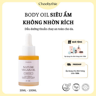 Body oil chiết xuất từ thiên nhiên handmade giúp da body căng bóng, ẩm mượt 30ml, 100ml - Choosebythie