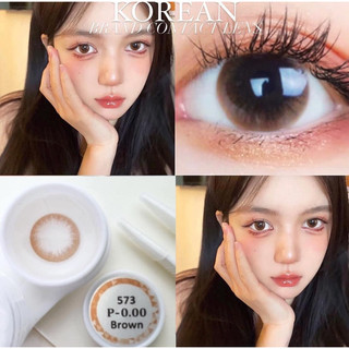 💛 KÍNH ÁP TRÒNG  NÂU TÂY GIÃN VỪA 573 ( TẶNG KÈM KHAY ĐƠN ĐỰNG LENS)
