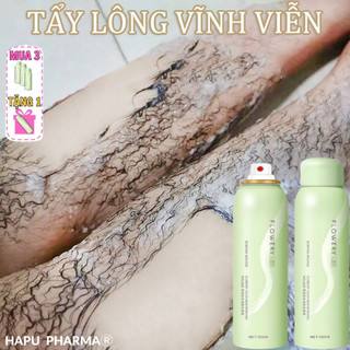 Kem Tẩy Lông Flowery Chính Hãng - Xịt Tẩy Lông sạch bất chấp mọi loại lông nhanh gọn chỉ 10 phút