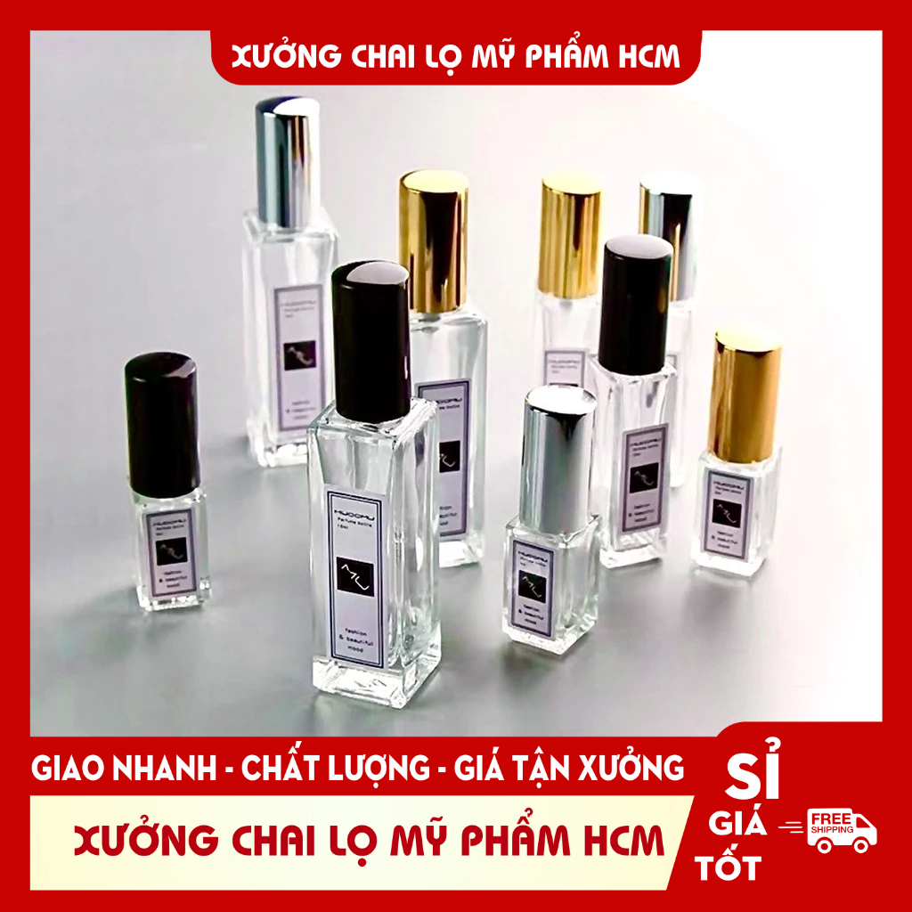 [Đủ size Buôn Sỉ SLL 4.xx] Chai Lọ Chiết Nước Hoa 3ml,5ml,10ml,20ml,30ml, Vỏ Lọ Chiêt Mỹ Phẩm Nước Hoa Thủy Tinh