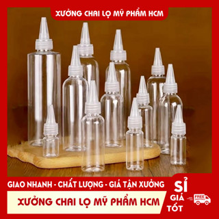 Chai Nhựa Pet Nút Nhọn 15ML/20ML/30ML/50ML/100ML/150ML/250ML Đựng Gel Rửa Tay - Chai Chiết Mỹ Phẩm