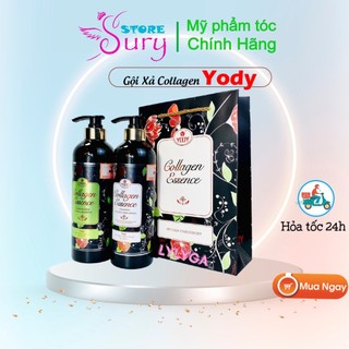 Dầu gội cặp colagen essence yody phục hồi và hỗ trợ mọc tóc 800mlx2