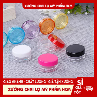 Lọ Nhựa 🏵️ Hủ Nhựa Tròn Chiết Mỹ Phẩm Thân Trong 10G Dùng Chiết Kem, Chiết Bột, Sang Chiết Mỹ Phẩm Du Lịch