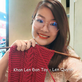 Khăn Len đan tay kiểu vặn thừng bông lúa độc lạ - Quà tặng handmade