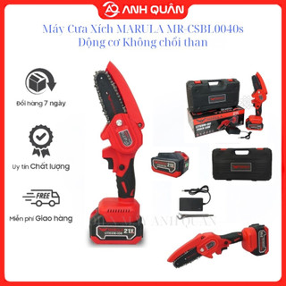 Máy cưa xích marula mr-csbl0040s, động cơ không chổi than, lam xích 4 inch