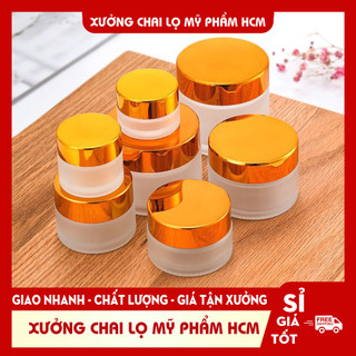 Hủ Đựng Kem 🏵️ Hũ Chiết Mỹ Phẩm Thủy Tinh Mờ Nắp Bạc 30g/50g Dùng Đựng Kem Face/Muối Spa/Bột Nghệ/Bột Dưỡng Thể