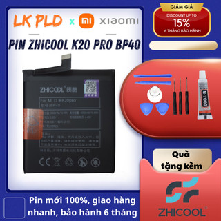 Pin K20 Pro Zhicool, Pin Redmi K20 Pro 4000mAh, mã BP40, Tặng kèm bộ tua vít mở máy và keo dán