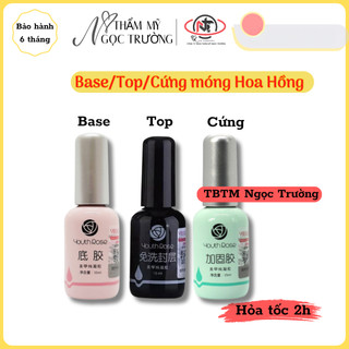 Sơn liên kết móng Hoa hồng | Base Top Cứng móng Hoa hồng lọ 15ml