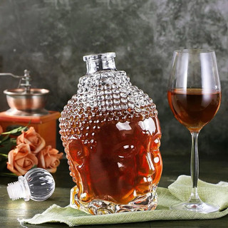 Chai, bình đựng rượu thuỷ tinh đẹp cao cấp mẫu đầu phật 750ml