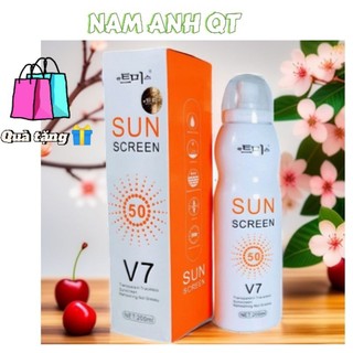XỊT CHỐNG NẮNG Sun Screen V7 chỉ số 50spf +++,trắng da,giảm sạm nám chân chim đồi mồi, dưỡng ẩm cho da