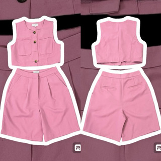 HIPU.VNXK - Set bộ áo sát nách gài nút, kèm quần short ngố trẻ trung.