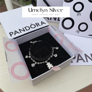 Lắc tay bạc nữ Umelyn Silver, vòng tay mix charm gấu dễ thương chất liệu bạc s925