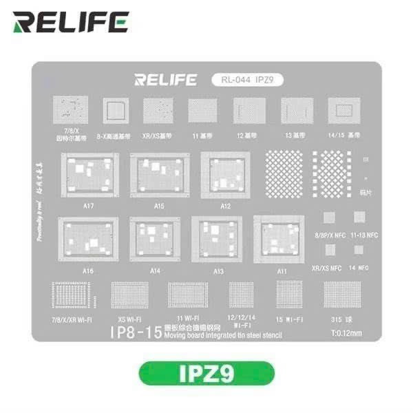 Sunshine Relife | Vỉ đa năng đóng chân CPU, ổ cứng, Baseband cho ip 8-15prm Relife