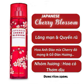 Xịt thơm japanese cherry blossom Hàng Thái Lan hương tươi mới, ngọt ngào, quyến rũ 236ml