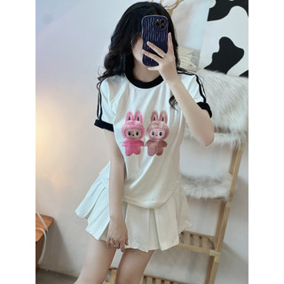 ÁO BABYTEE TAY VIỀN IN 2 chú LABU