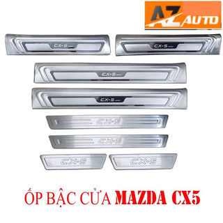 Ốp bậc cửa , nẹp bước chân Mazda CX5 2018-2024 loại đẹp - hàng cao cấp