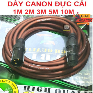 Dây Canon Đực Cái dài 1M 2M 3M 5M 10M (Dây Jack Canon, Dây tín hiệu 2 đầu Canon, Microphone Cable XLR Canon)