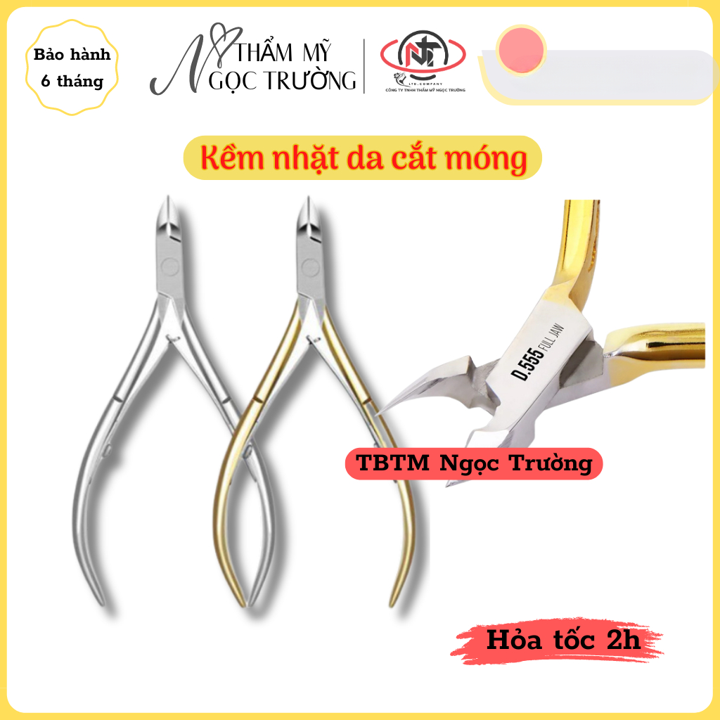 Kìm nhặt da Versa Nipper vàng, bạc cho tiệm nails, spa, cá nhân | Kềm cắt móng