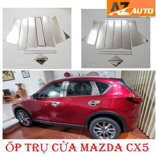 Ốp trụ cửa xe mazda cx5 2024 - 2018 hàng innox sáng bóng