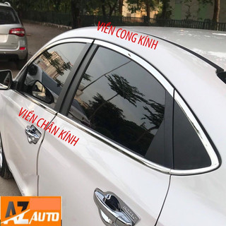 Viền Cong + Nẹp Chân Kính Inox Accent 2018-2024 chất liệu inox 304 - chất liệu innox cao cấp