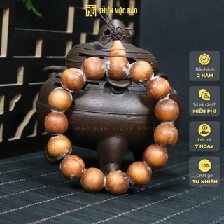 Vòng tay gỗ Hoàng Đàn Tuyết Lạng Sơn hạt tròn nhiều dầu, thơm đậm, lên tuyết ánh kim | Thiên Mộc Bảo