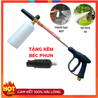  Bộ súng bình xịt bọt tuyết rửa xe kèm thanh nối dài 30cm lắp máy rửa xe  BỘ SÚNG PHUN BỌT DÀI  