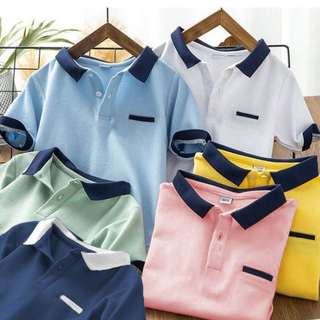 Áo Polo bé trai phối màu cho bé trai và bé gái vải Cotton, lịch lãm siêu đẹp - size từ 10-30kg