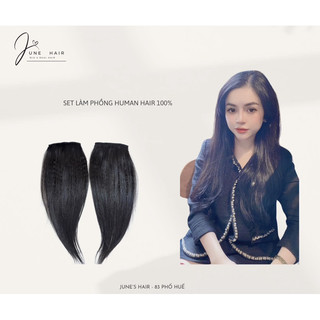 Tóc làm phồng chân chất liệu tóc thật 100% hàng vip 1 bao tẩy