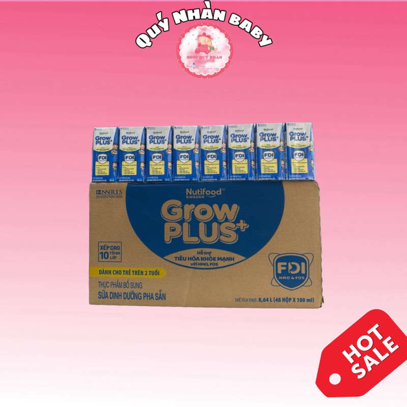 Thùng 48 hộp Sữa bột pha sẵn NUTIFOOD SWEDEN GROWPLUS tiêu hoá 1+ và 2+