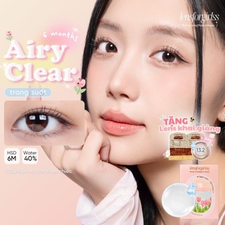 <Có sẵn 1.00-8.00 độ> Kính áp tròng KHÔNG MÀU - TRONG SUỐT - AIRY CLEAR made in KOREA | Lens cận | LENSFORGIRLSS
