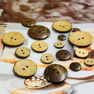 140 Nút Áo Gỗ Dừa Handmade Đủ Size