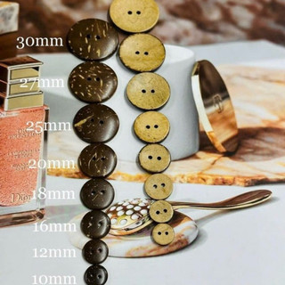20 nút áo gỗ dừa handmade đủ size