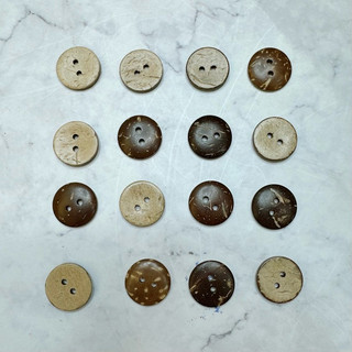 140 Nút Áo Gỗ Dừa Handmade Đủ Size
