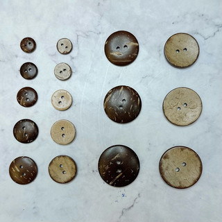 140 Nút Áo Gỗ Dừa Handmade Đủ Size