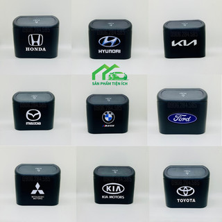 Thùng rác mini có nắp đậy cao cấp đầy đủ Logo các hãng dùng tiện lợi trên xe ô tô