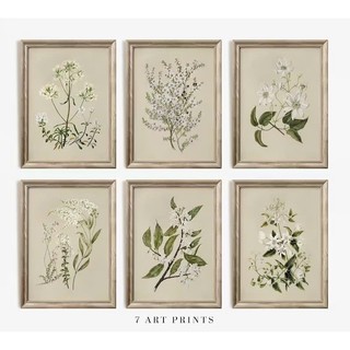 Tranh canvas decor phong cách vintage hoa lá NEW702 trang trí phòng khách, phòng ngủ, quán cafe, tặng kèm đinh treo