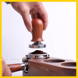 Tamper Nén Cà Phê Lò Xò Trợ Lực Cán Gỗ | Size 51, 53, 58MM