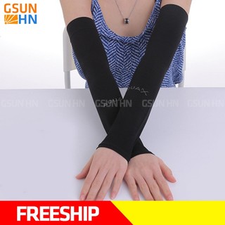 GĂNG TAY CHỐNG NẮNG NỮ AQUA X ĐEN CHÍNH HÃNG, CHẤT VẢI CO GIÃN DÀY DẶN CHỐNG TIA UV 98%