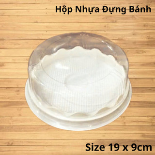 Hộp Nhựa HH-47 Dùng Đựng Bánh Kem,Bánh Rau Câu, Bánh Lạnh Đường Kính 19cm Nhựa Trong Suốt Dễ Thấy Bánh Bên Trong