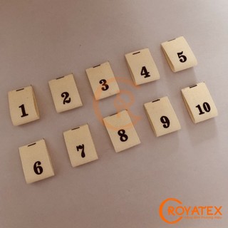 50c Mác size số in chất liệu cotton, mác in sẵn size từ 1 đến 10, mác size đồ trẻ em