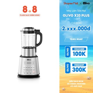 Máy Làm Sữa Hạt OLIVO X20 PLUS – Có Tới 3 Chức Năng Nấu Sữa, Tạm Dừng Thông Minh