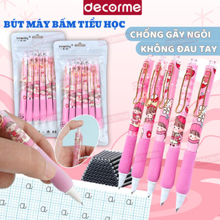 Bút máy bấm bút mực nét thanh nét đậm Decorme bút máy bấm tập viết tiểu học cho học sinh