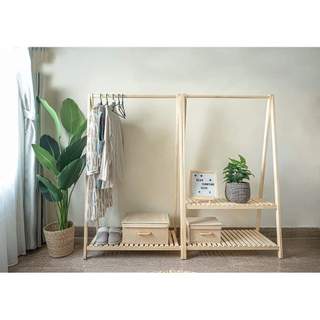 Kệ treo quần áo chữ A 2 tầng kết hợp 1 tầng - Kệ chữ A 2 trong 1 - Kệ treo đồ đôi - Kệ treo quần áo chữ A ghép