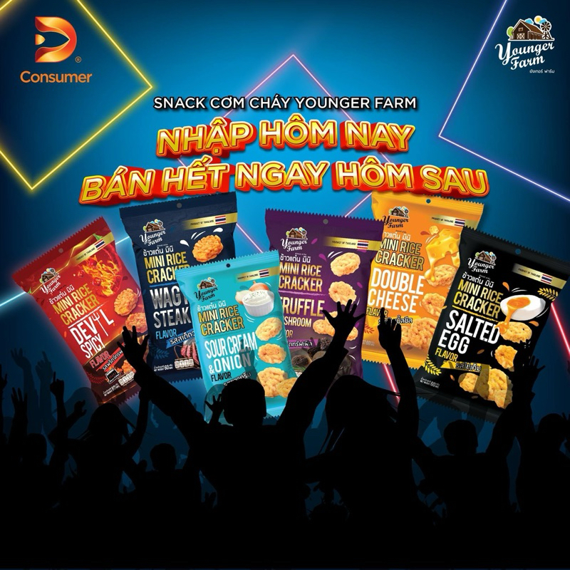 Cơm cháy Thái Lan 60G 6 vị