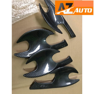 Ốp tay nắm cửa vân carbon Mazda 2, 3, Cx5 , Mazda 6, Cx8