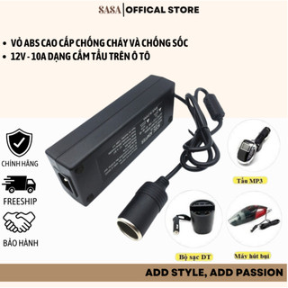 Bộ chuyển đổi nguồn từ 220V sang 12V-5A công suất 120W đầu ra dạng chân tẩu sạc