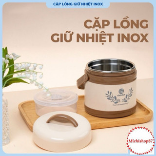 Cặp Lồng Giữ Nhiệt Inox 6466, Cặp Lồng Giữ Nhiệt Hiện đại, Hộp Cơm Inox Giữ Nhiệt Tiện Dụng Nhựa Việt Nhật