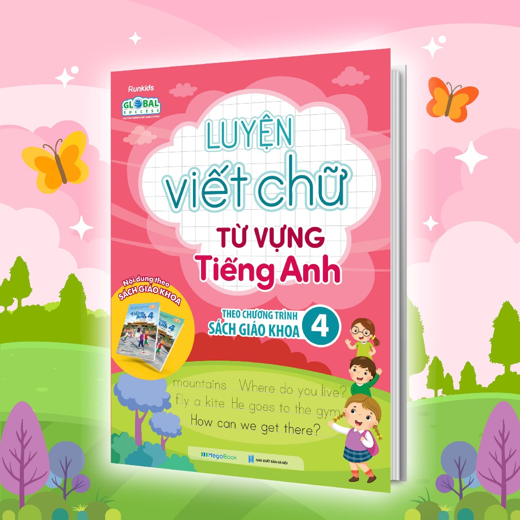 Sách Luyện viết chữ từ vựng Tiếng anh theo chương trình sách giáo khoa 4