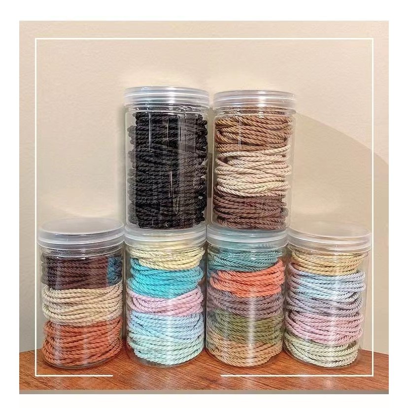 Set 50 dây cột tóc thun co giản phù hợp nhu cầu cột tóc cho nữ